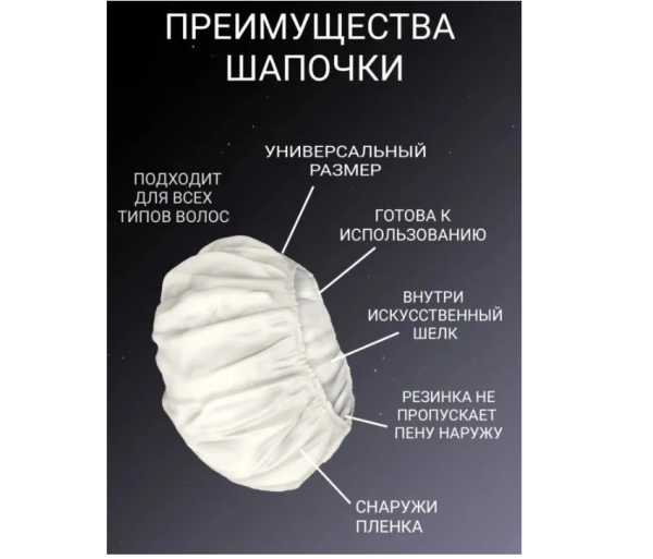 Очищающая шапочка шампунь 3 шт. / Гипоаллергенна, для всех типов волос (туризм, забота о близких)